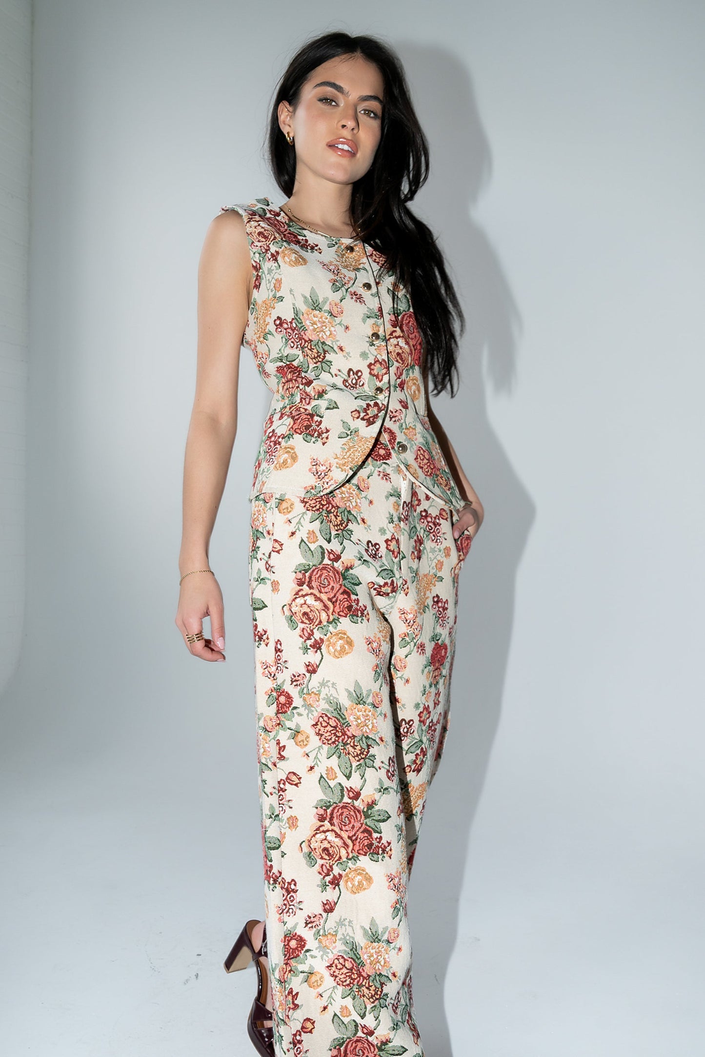 Joanna Floral Vest
