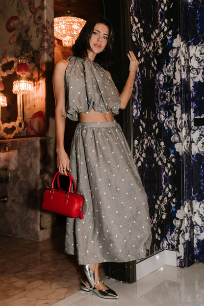 Jozie Polka Dot Midi Skirt - FINAL SALE
