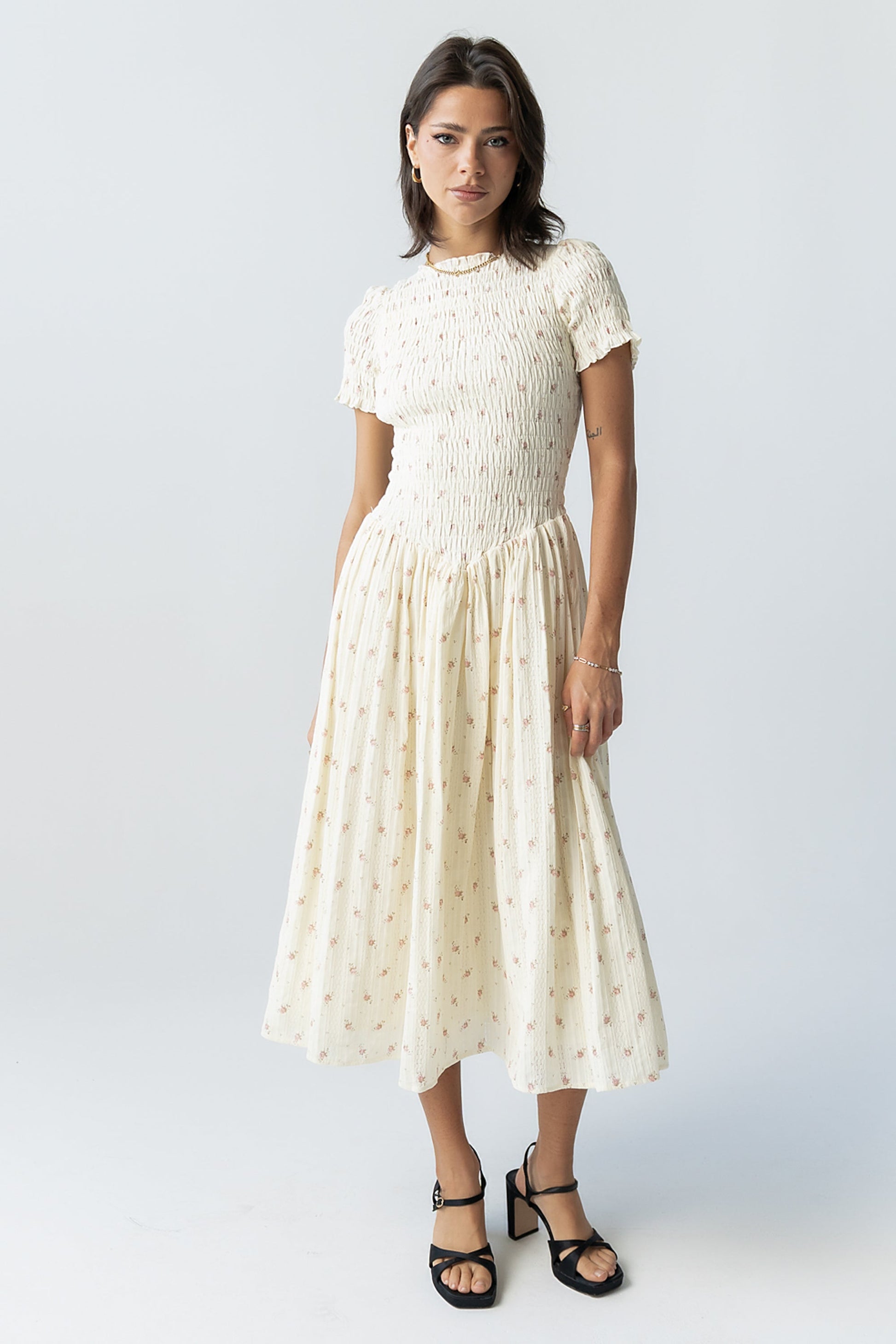 Jenny Smocked Midi Dress
