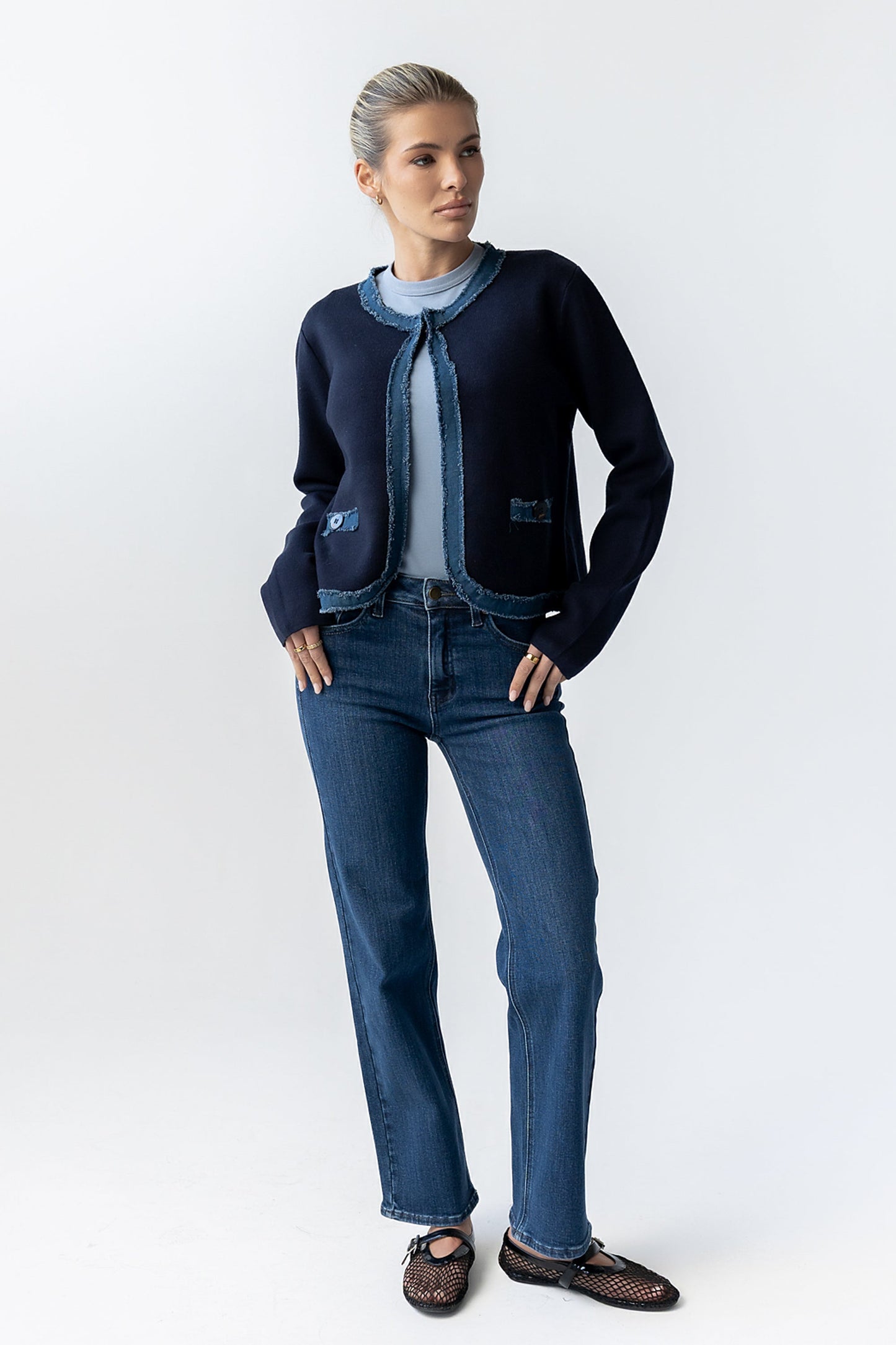 Topaz Contrast Cardigan