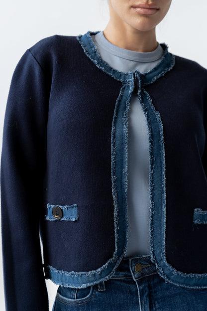 Topaz Contrast Cardigan