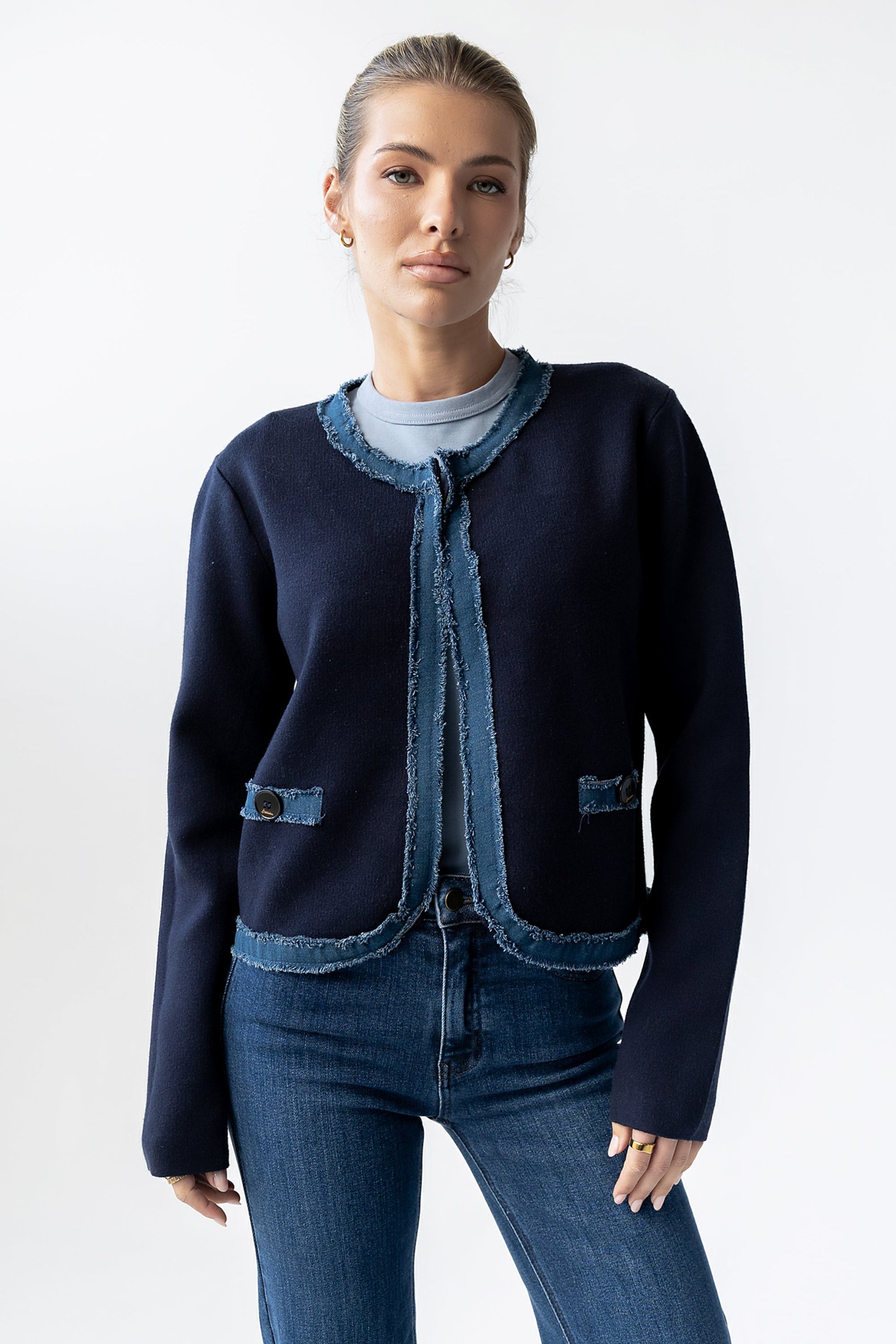 Topaz Contrast Cardigan