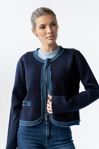 Topaz Contrast Cardigan