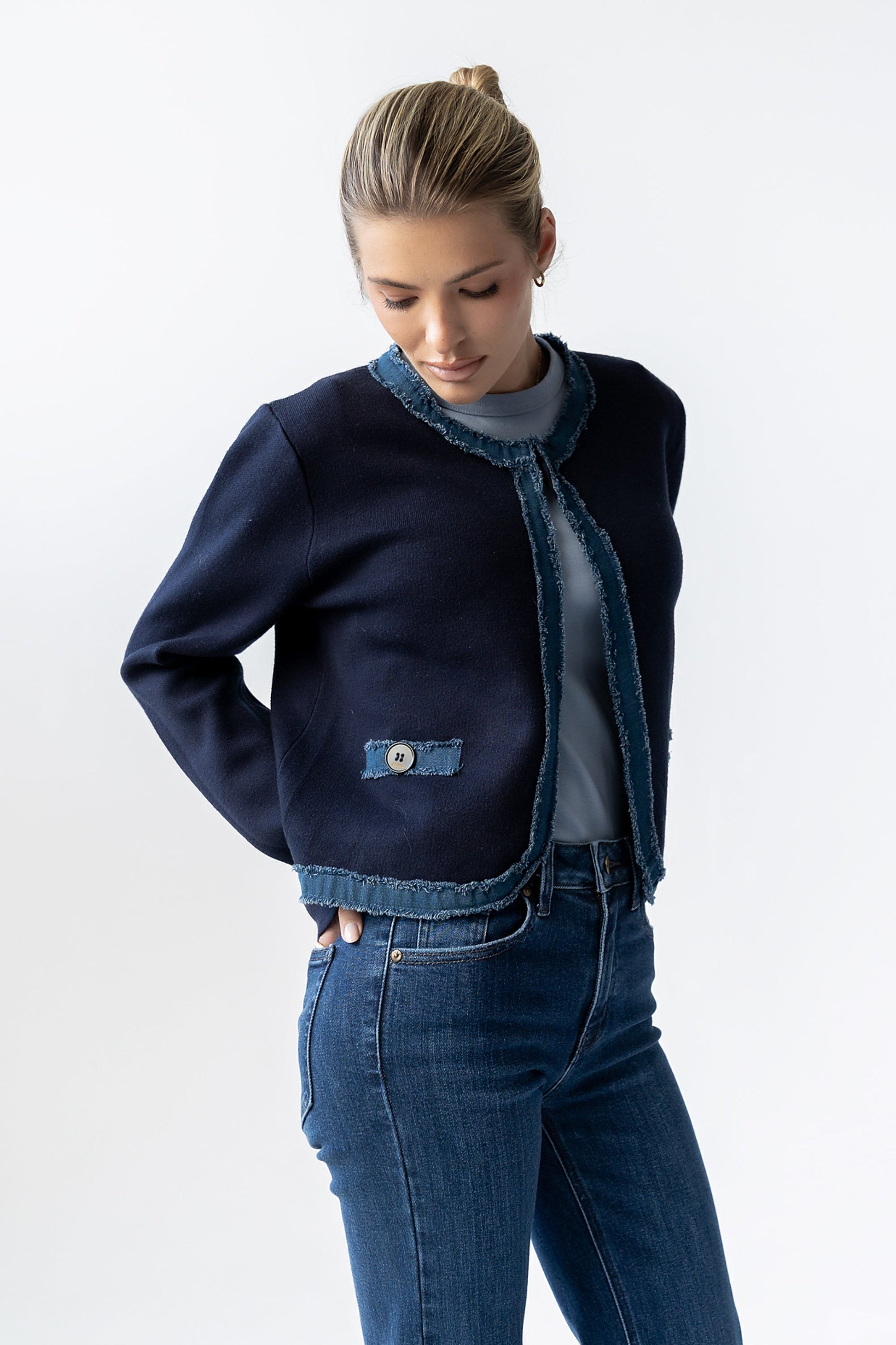 Topaz Contrast Cardigan