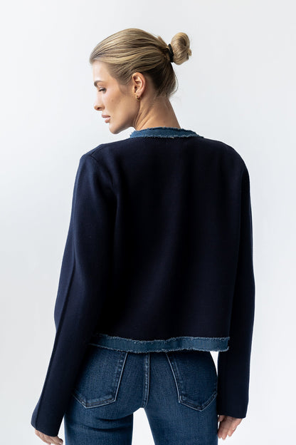 Topaz Contrast Cardigan
