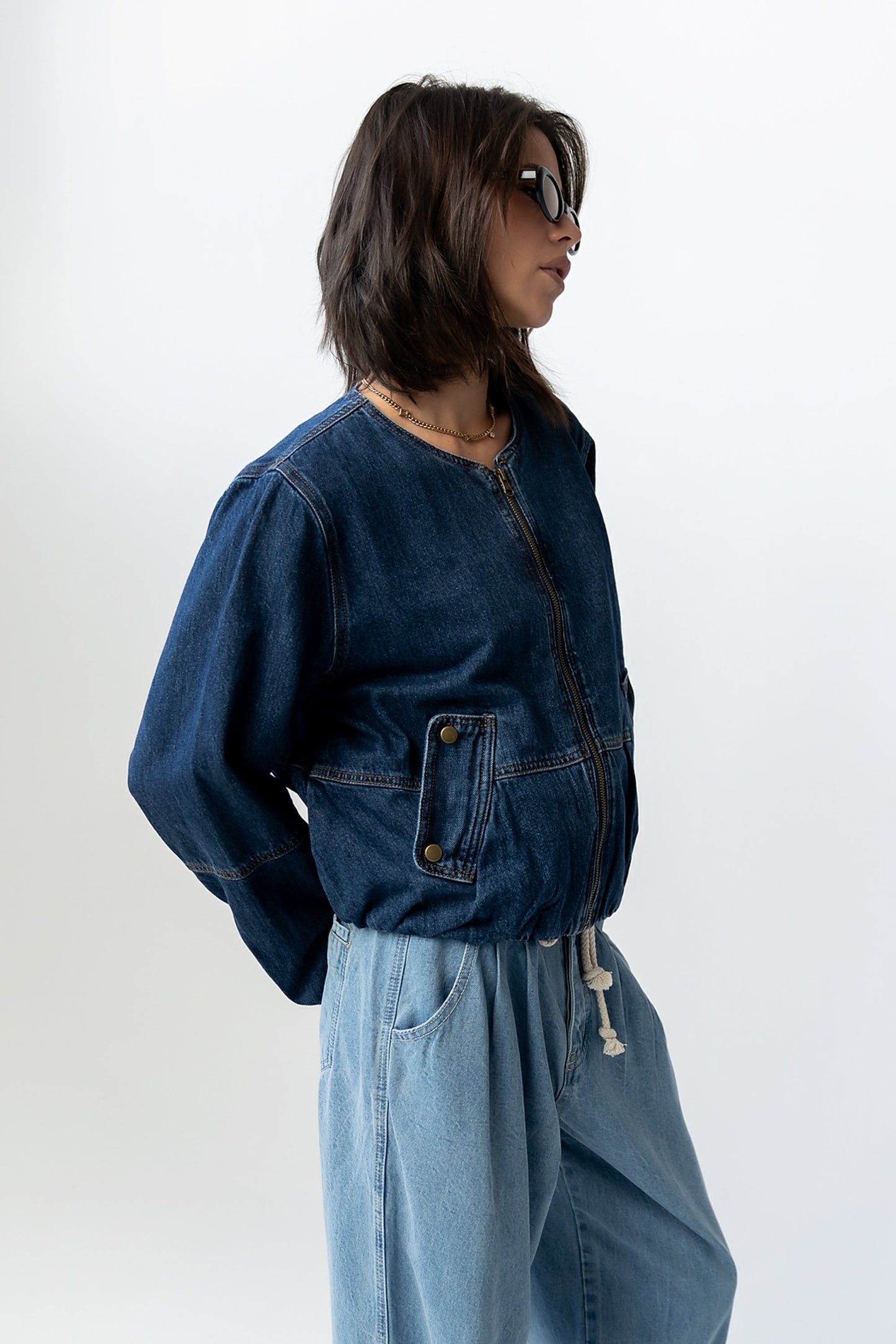Maggie Denim Bubble Jacket - FINAL SALE