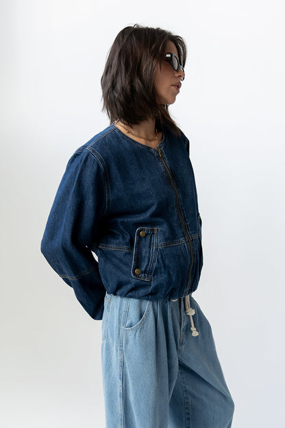 Maggie Denim Bubble Jacket - FINAL SALE