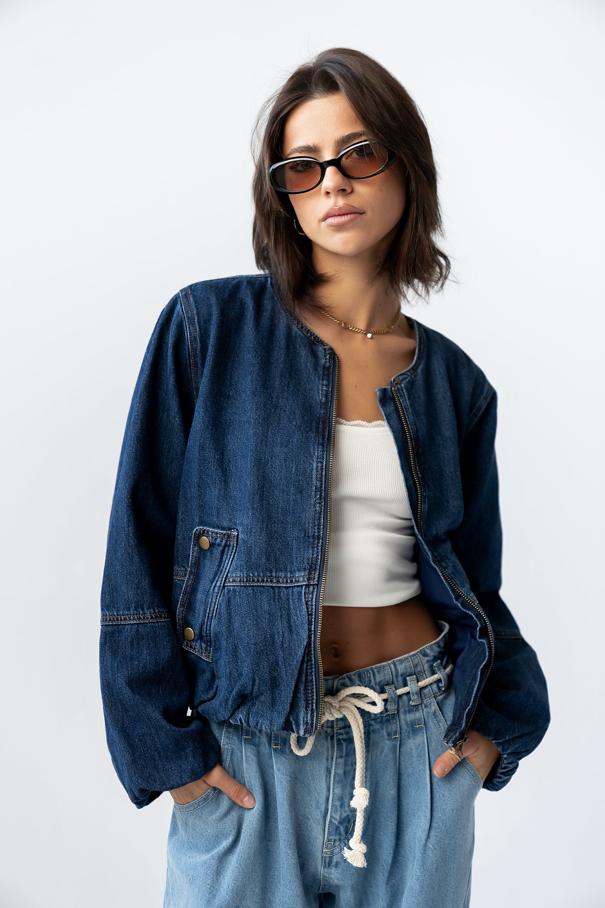 Maggie Denim Bubble Jacket - FINAL SALE