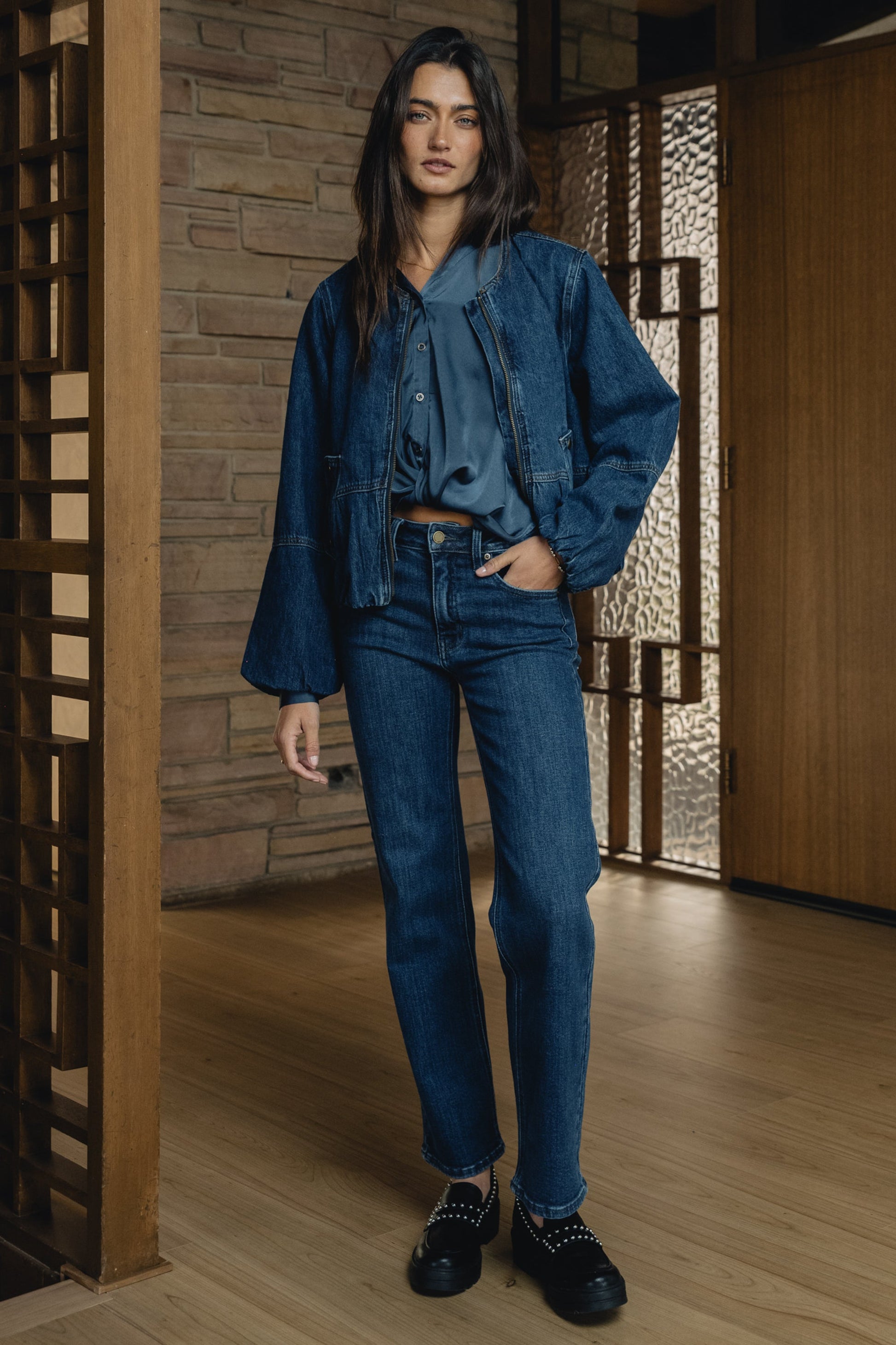 Maggie Denim Bubble Jacket - FINAL SALE