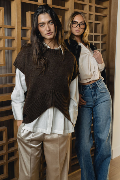 Paloma Knit Sweater in Brown