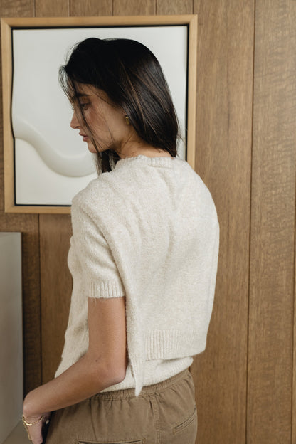 Cierra Tie Sweater in Natural