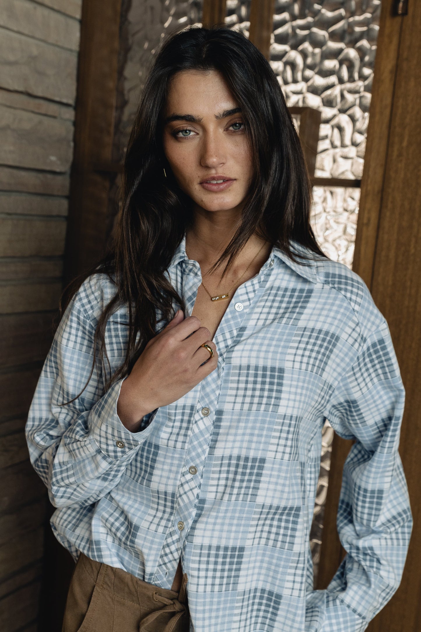 Irene Plaid Button Up