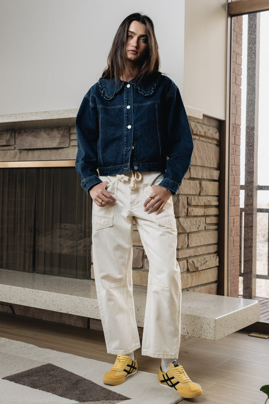 Jocelyn Barrel Jeans in Cream - FINAL SALE
