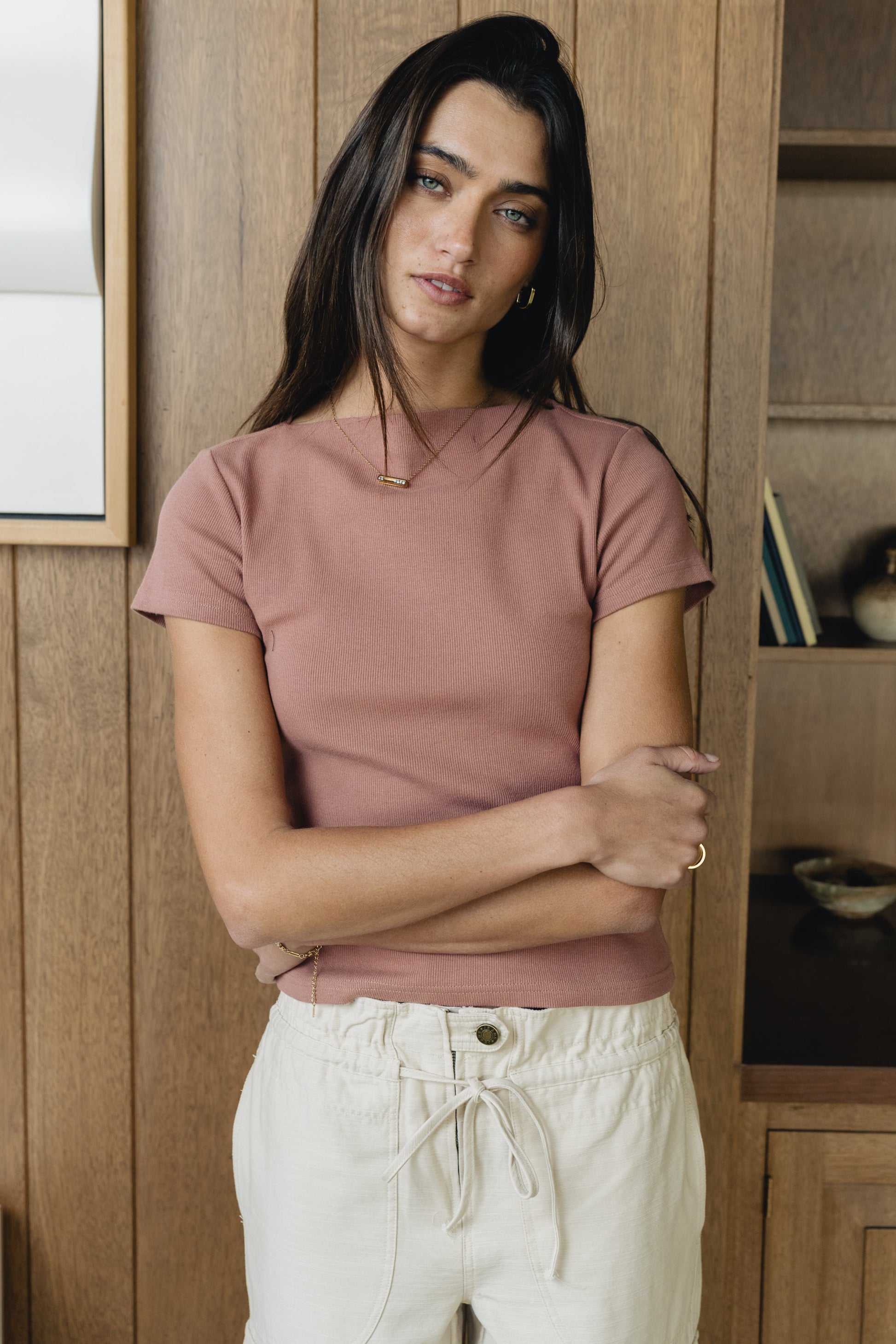 Martha Boatneck Top in Marsala