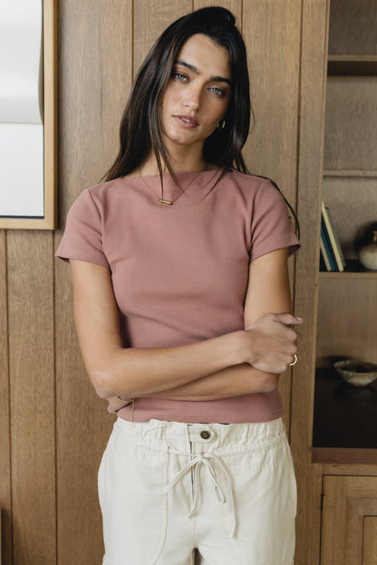 Martha Boatneck Top in Marsala