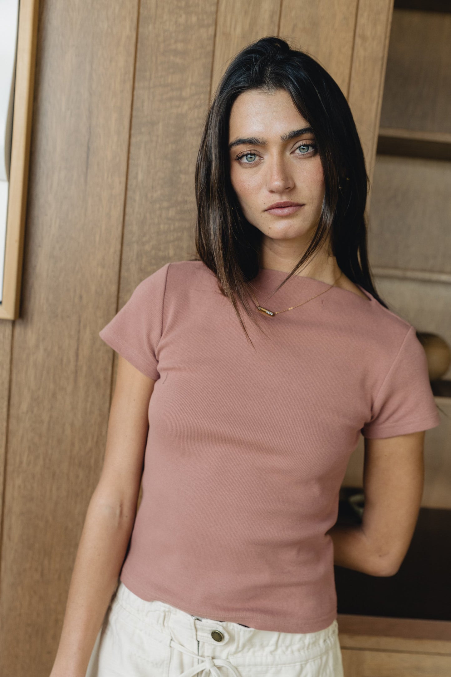 Martha Boatneck Top in Marsala