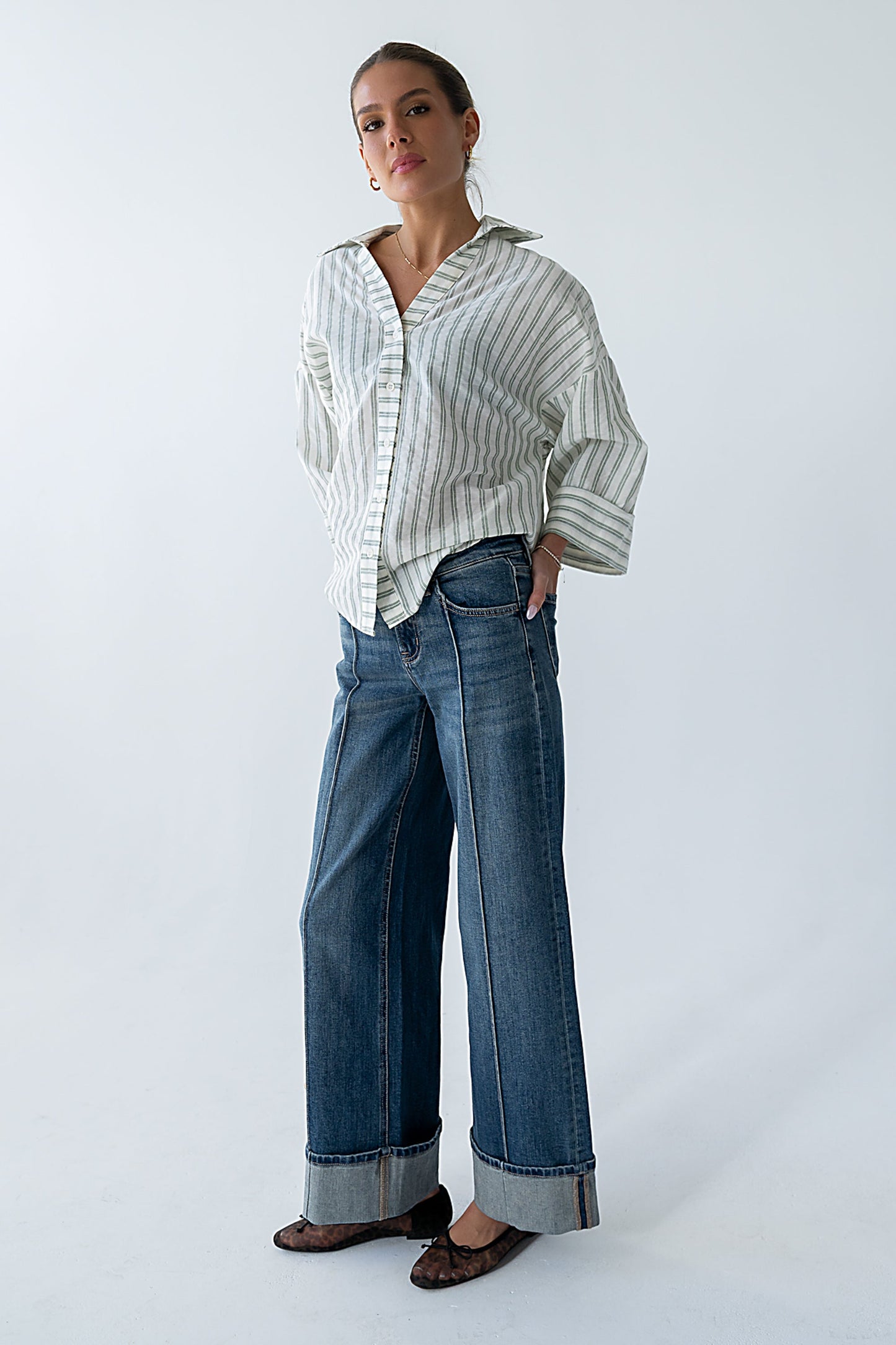 Ollie Striped Button Up