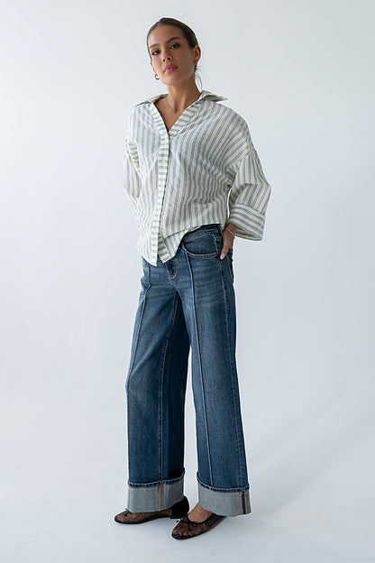 Ollie Striped Button Up