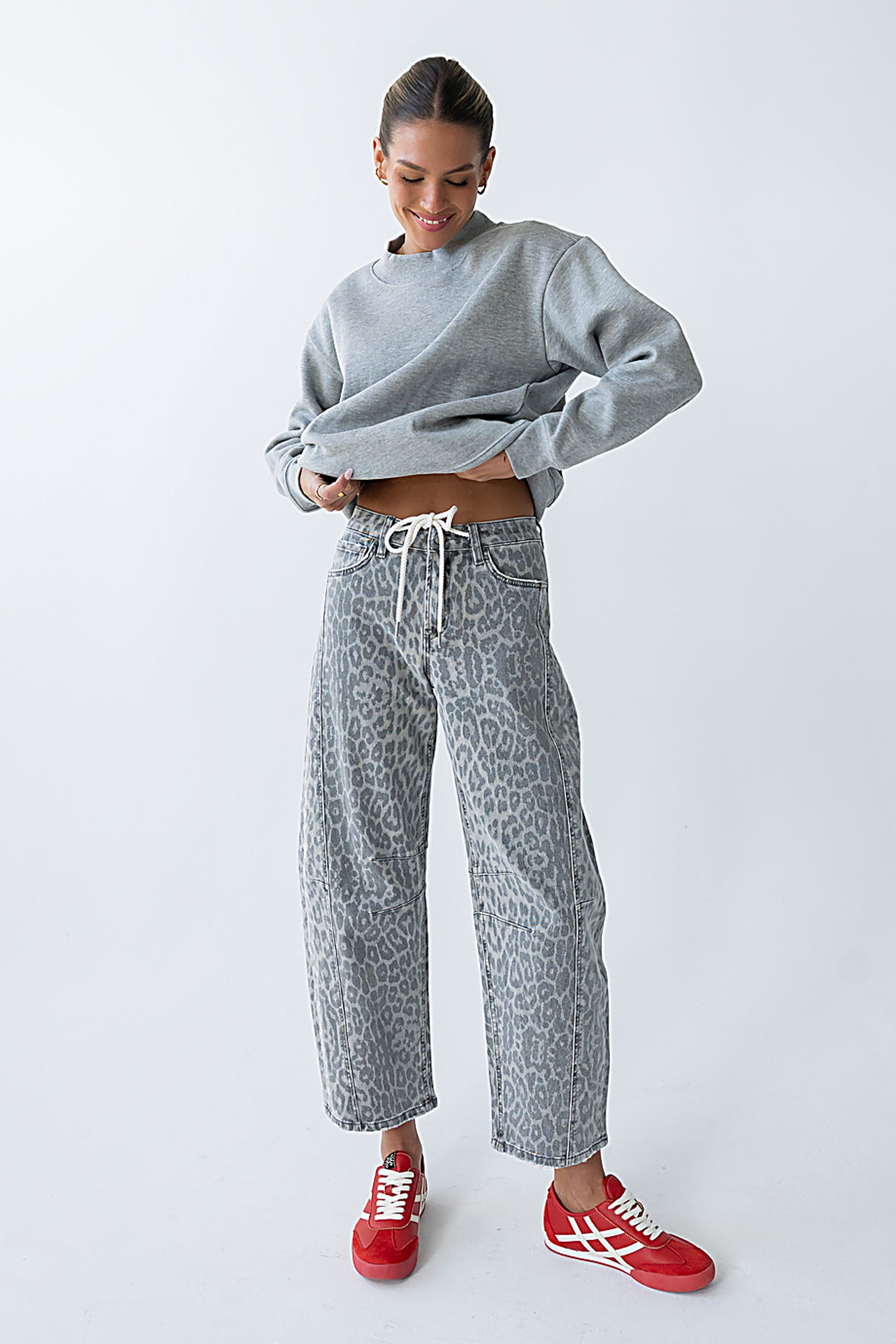 Marie Oversized Sweatshirt in Grey