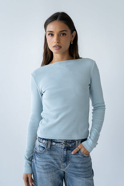 Becca Boatneck Top in Blue