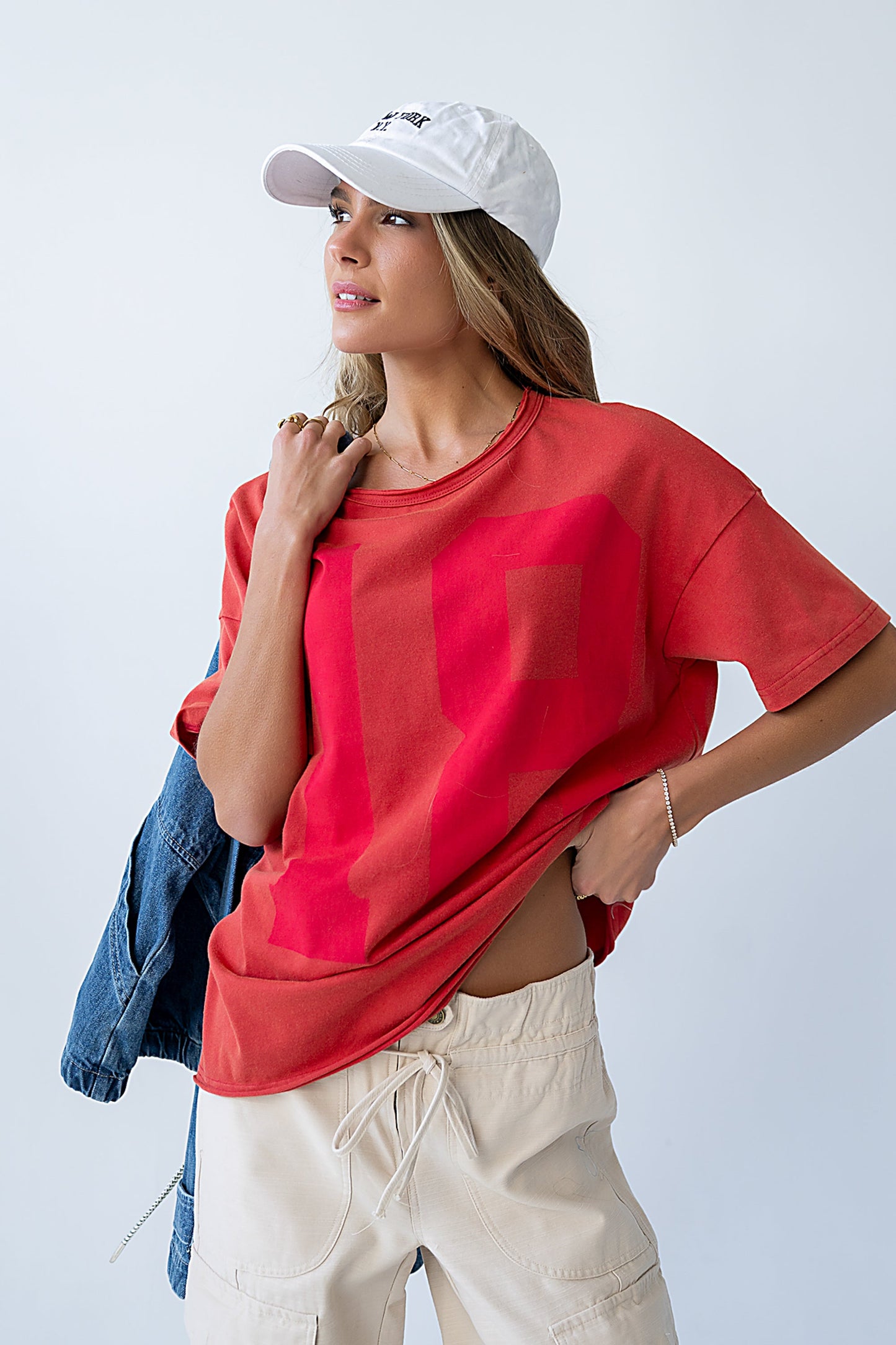 Mary Graphic Tee in Red - FINAL SALE