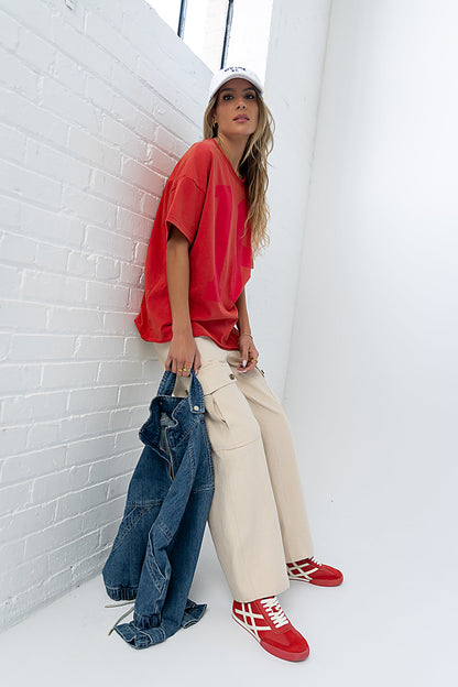 Mary Graphic Tee in Red - FINAL SALE