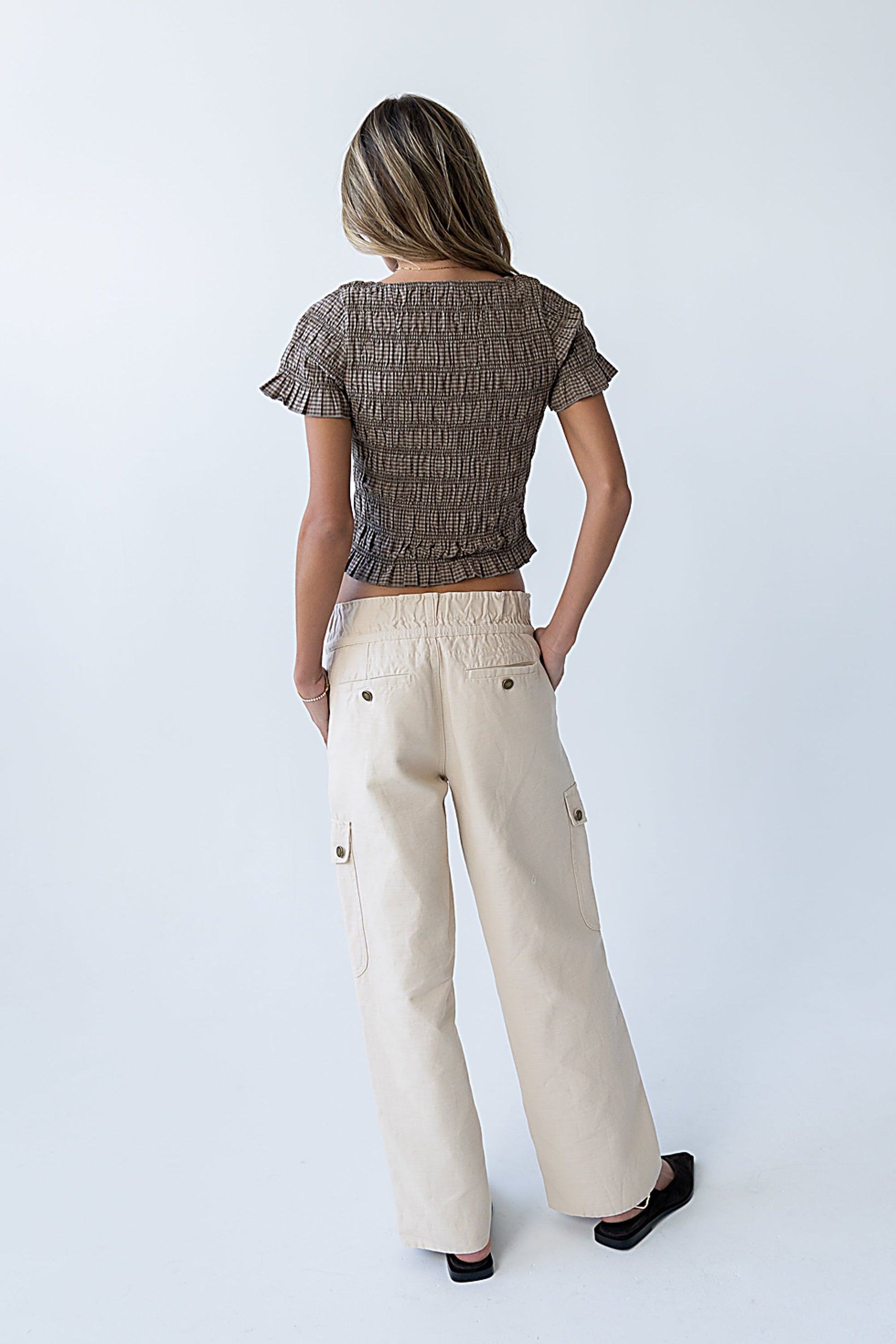 Kirsty Straight Leg Pants in Bone