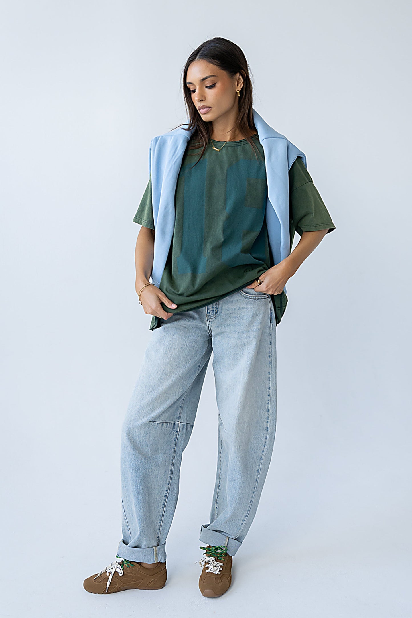 Marie Oversized Sweatshirt in Blue
