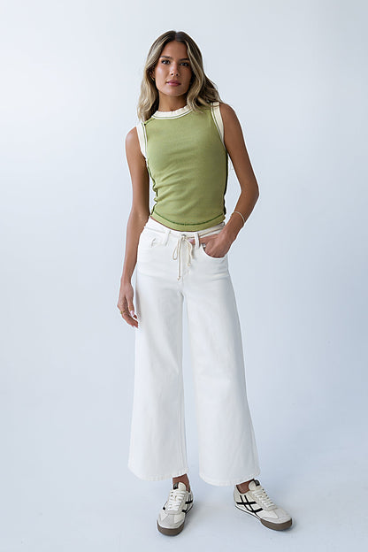 Lilah Reverse Seam Tank in Green