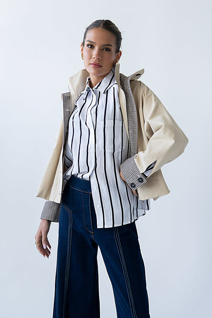 Ronie Striped Button Up
