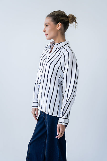 Ronie Striped Button Up