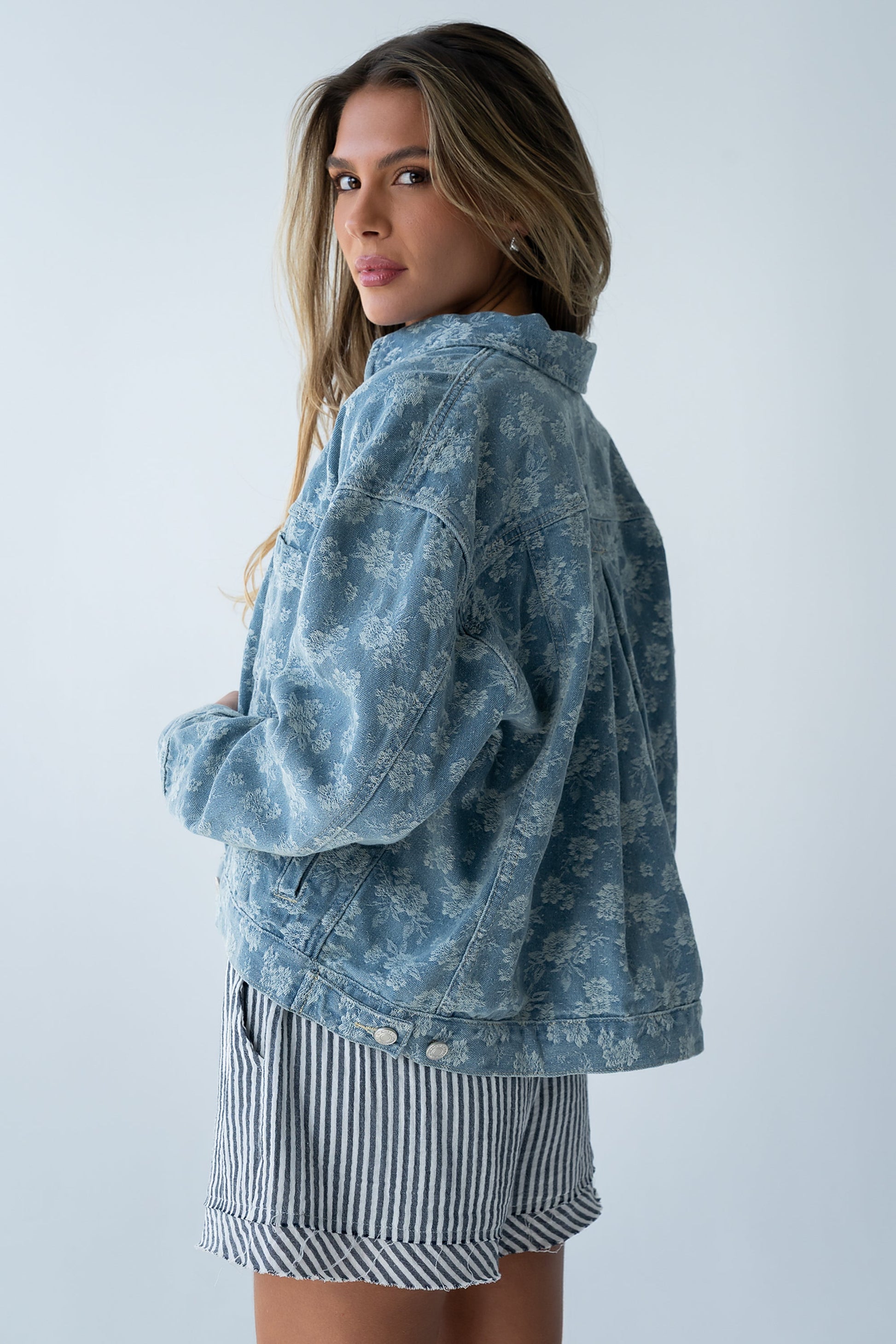 Lainey Floral Denim Jacket