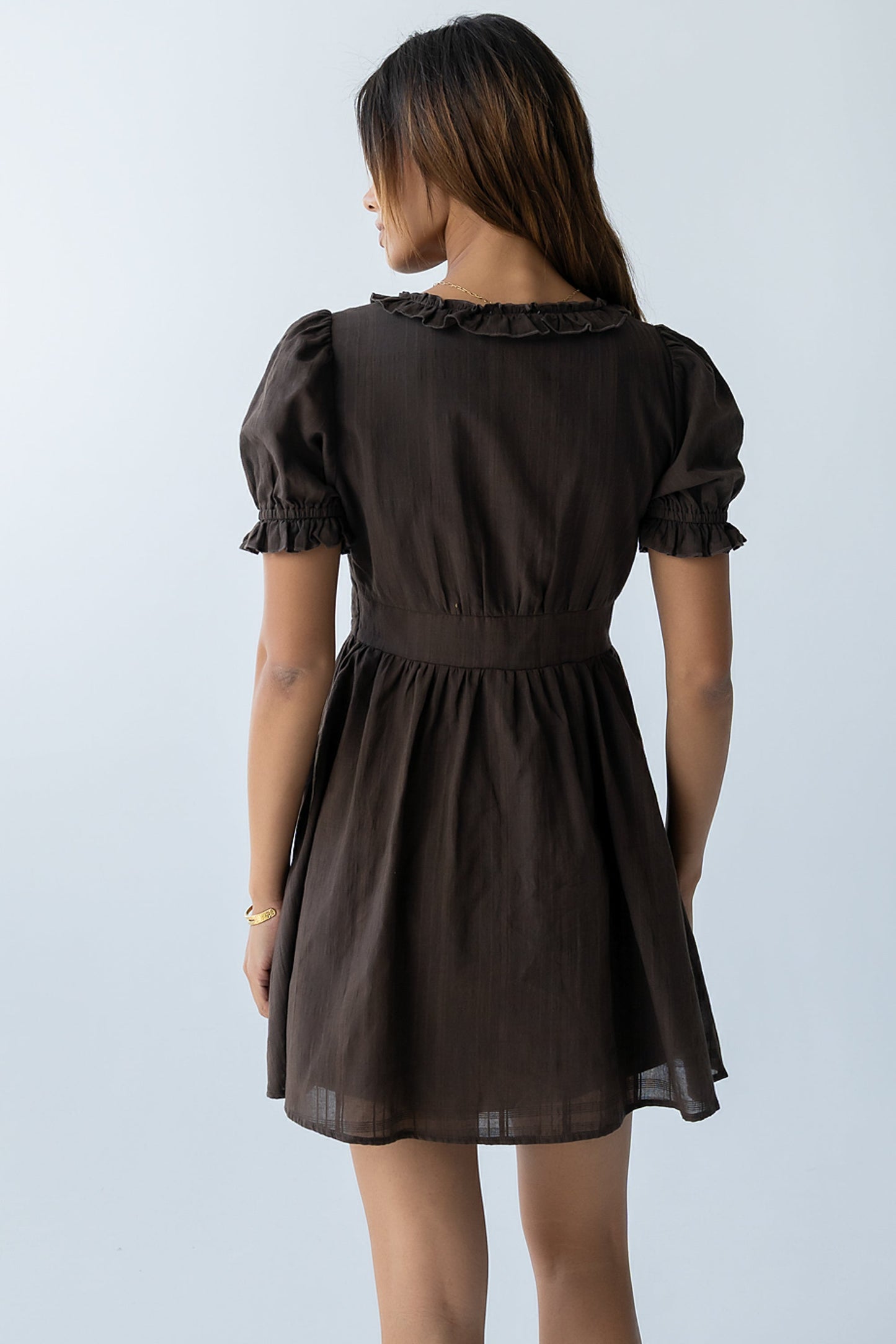 Jennie Mini Dress in Brown