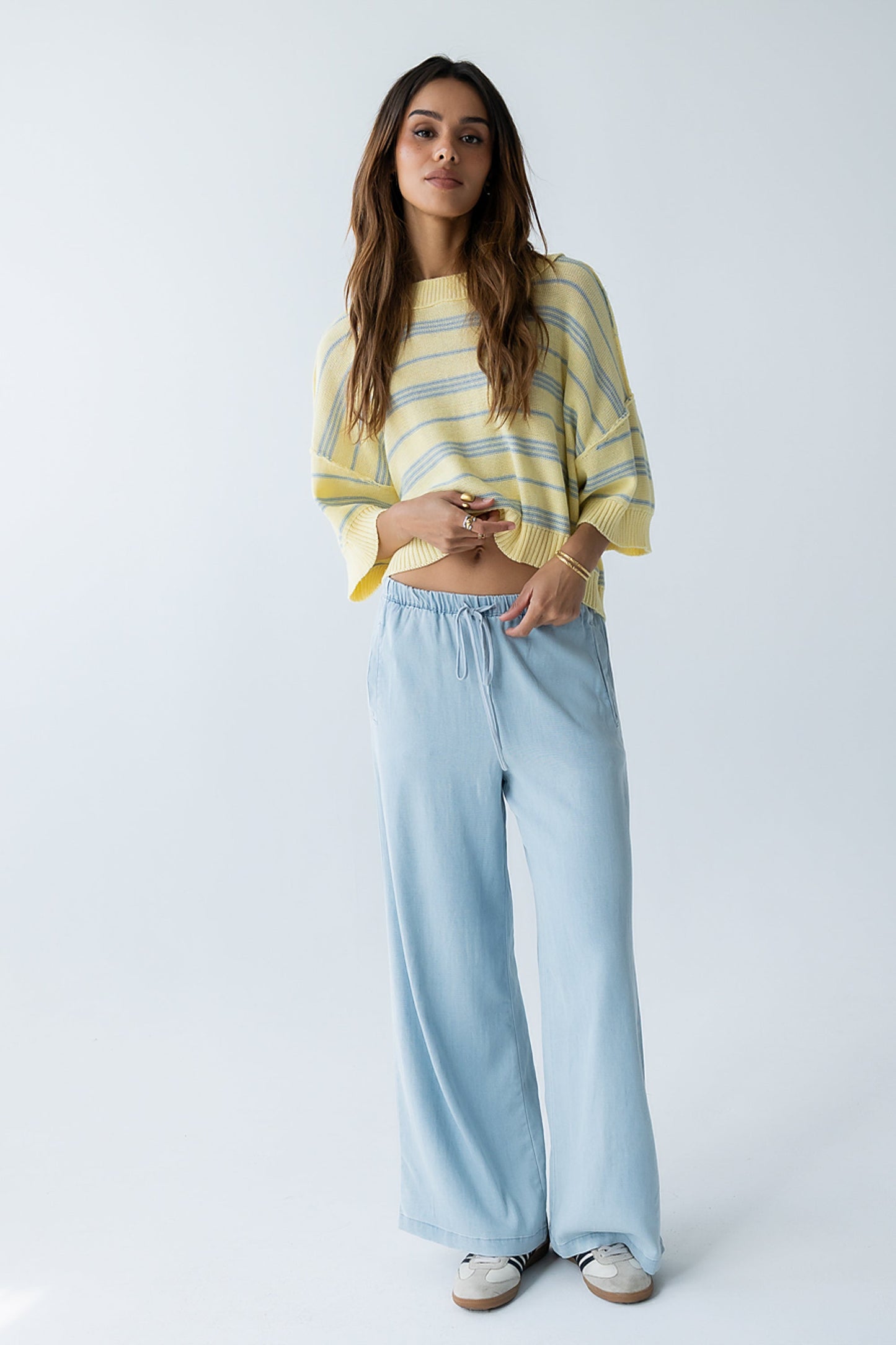 Katelyn Cropped Sweater Tee