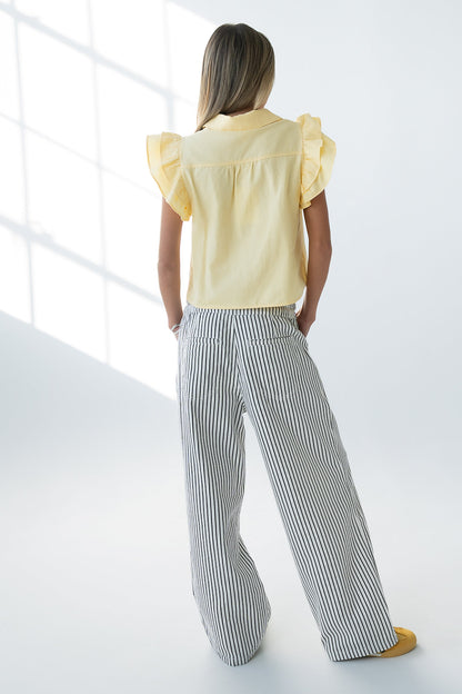 Henry Embroidered Blouse in Yellow