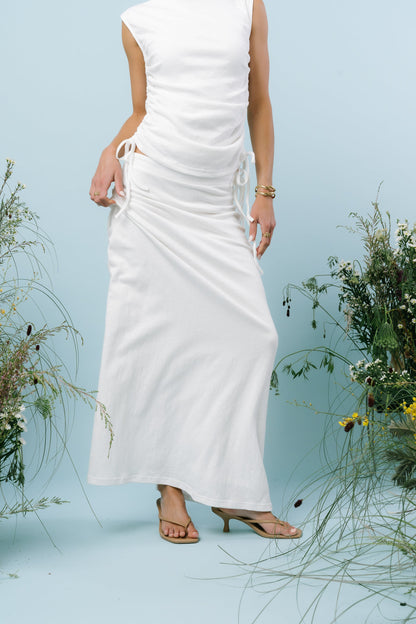 Freda Maxi Skirt in White