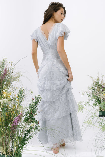 Tracie Lace Maxi Dress in Blue