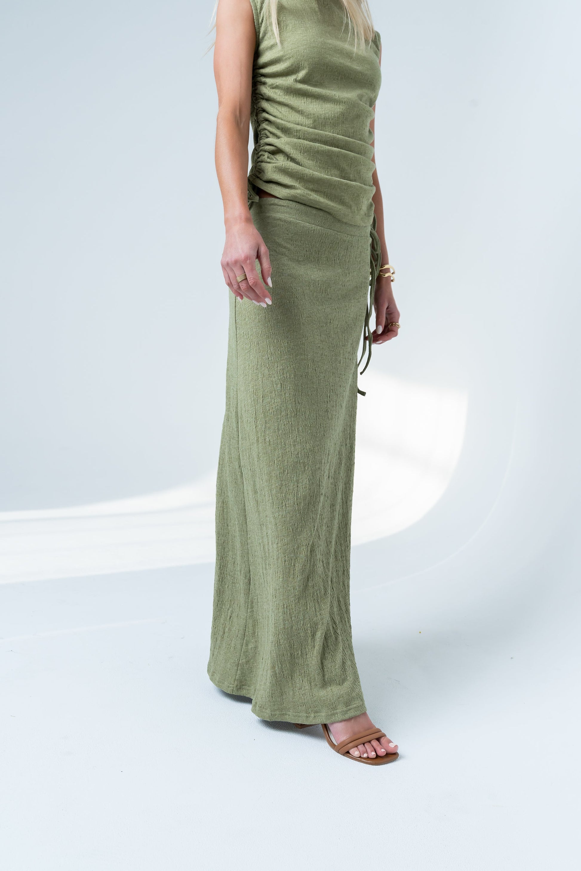 Freda Maxi Skirt in Green