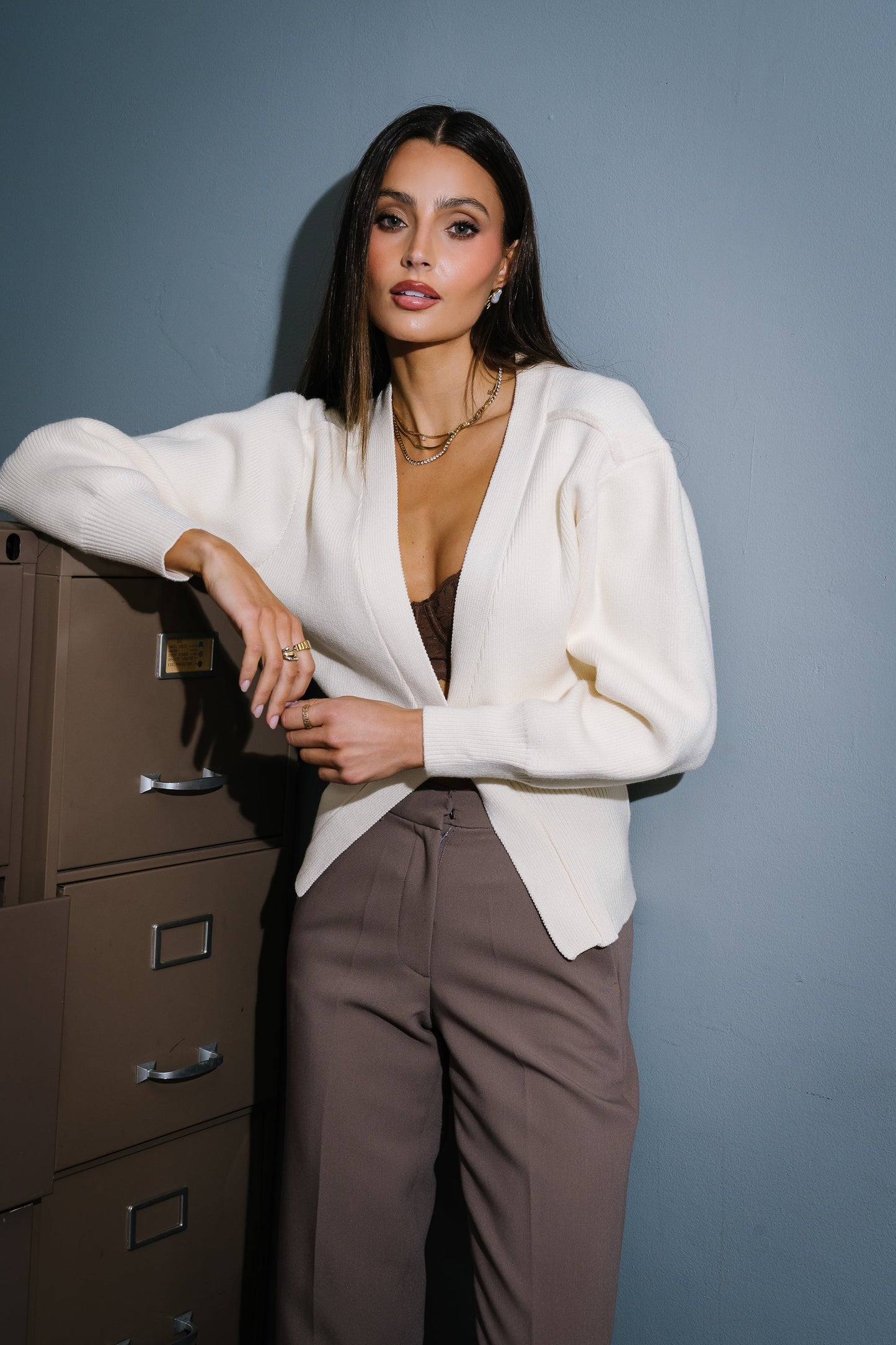 Minnie Knit Cardigan in Cream