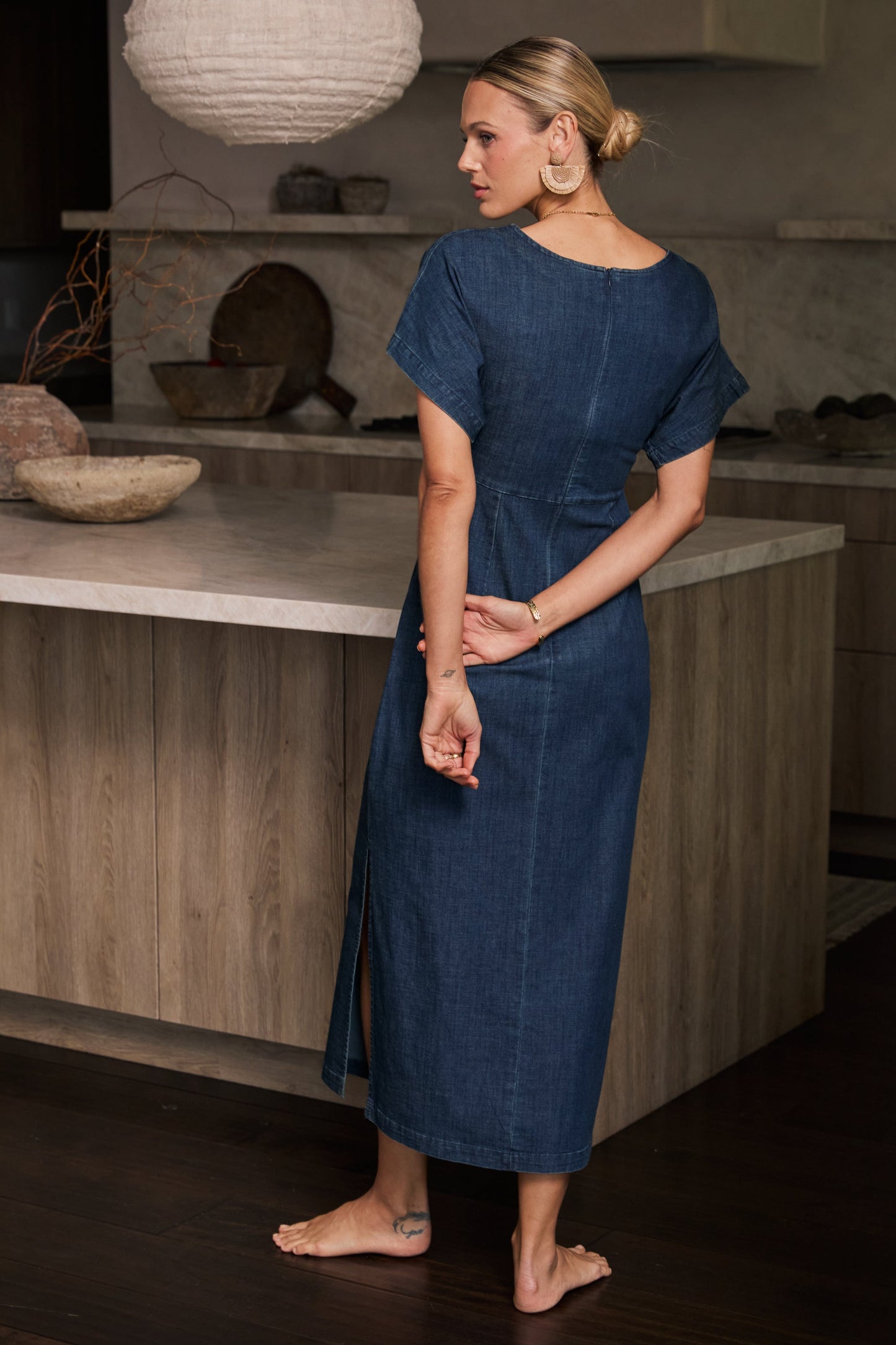 Jeanie Pleated Maxi Dress