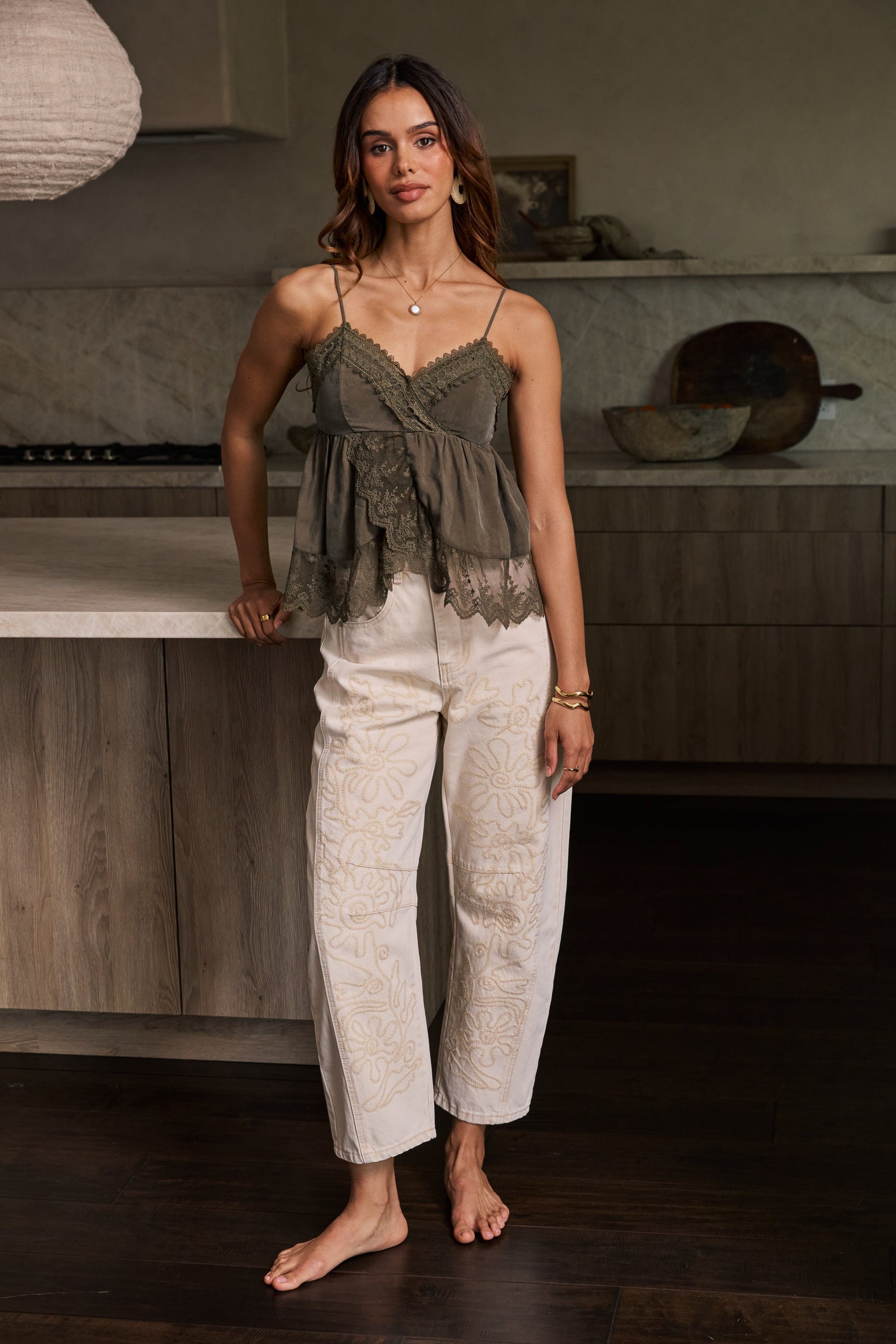 Fern Tank Top in Olive