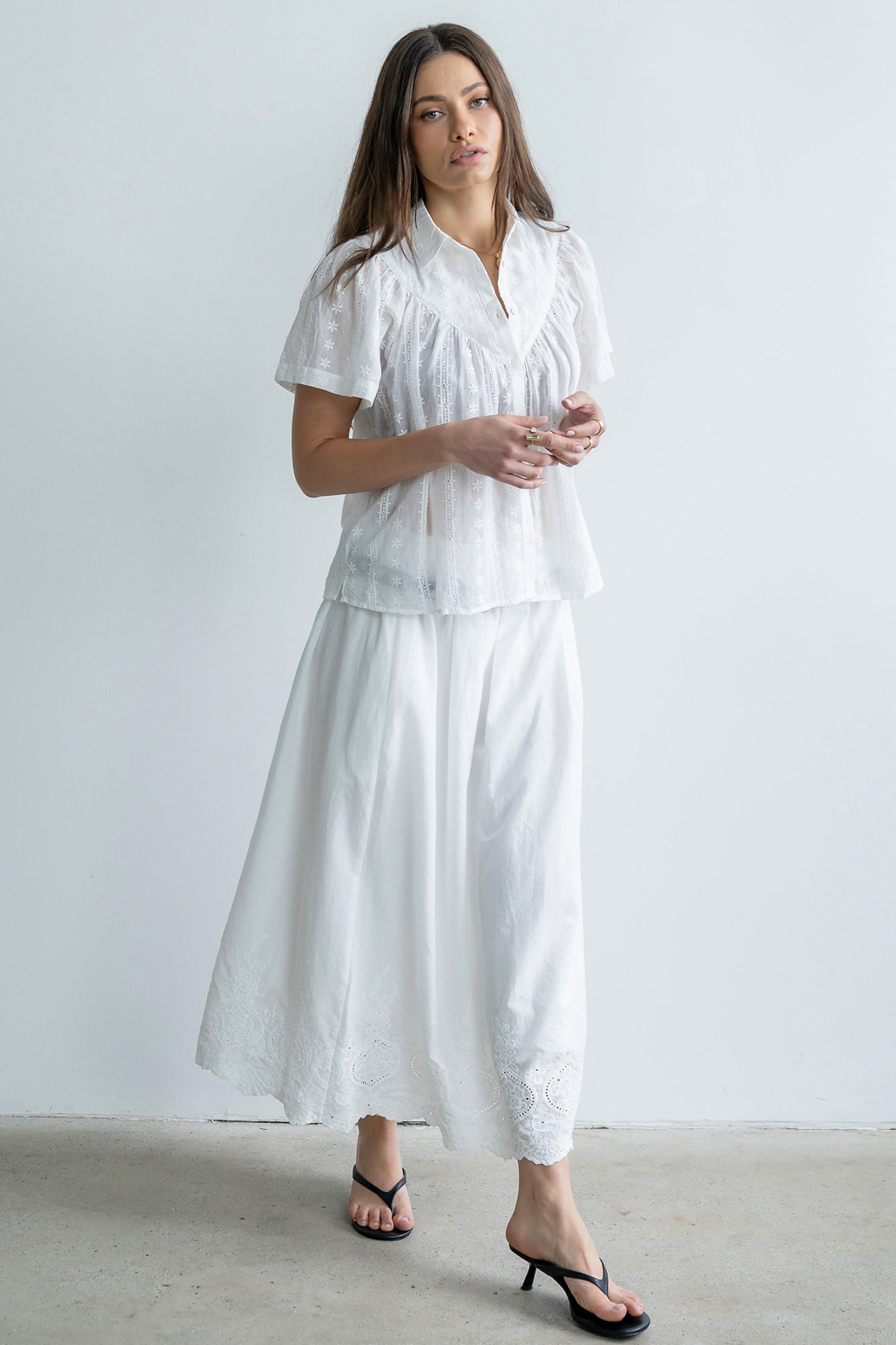 Tina Sheer Button Up