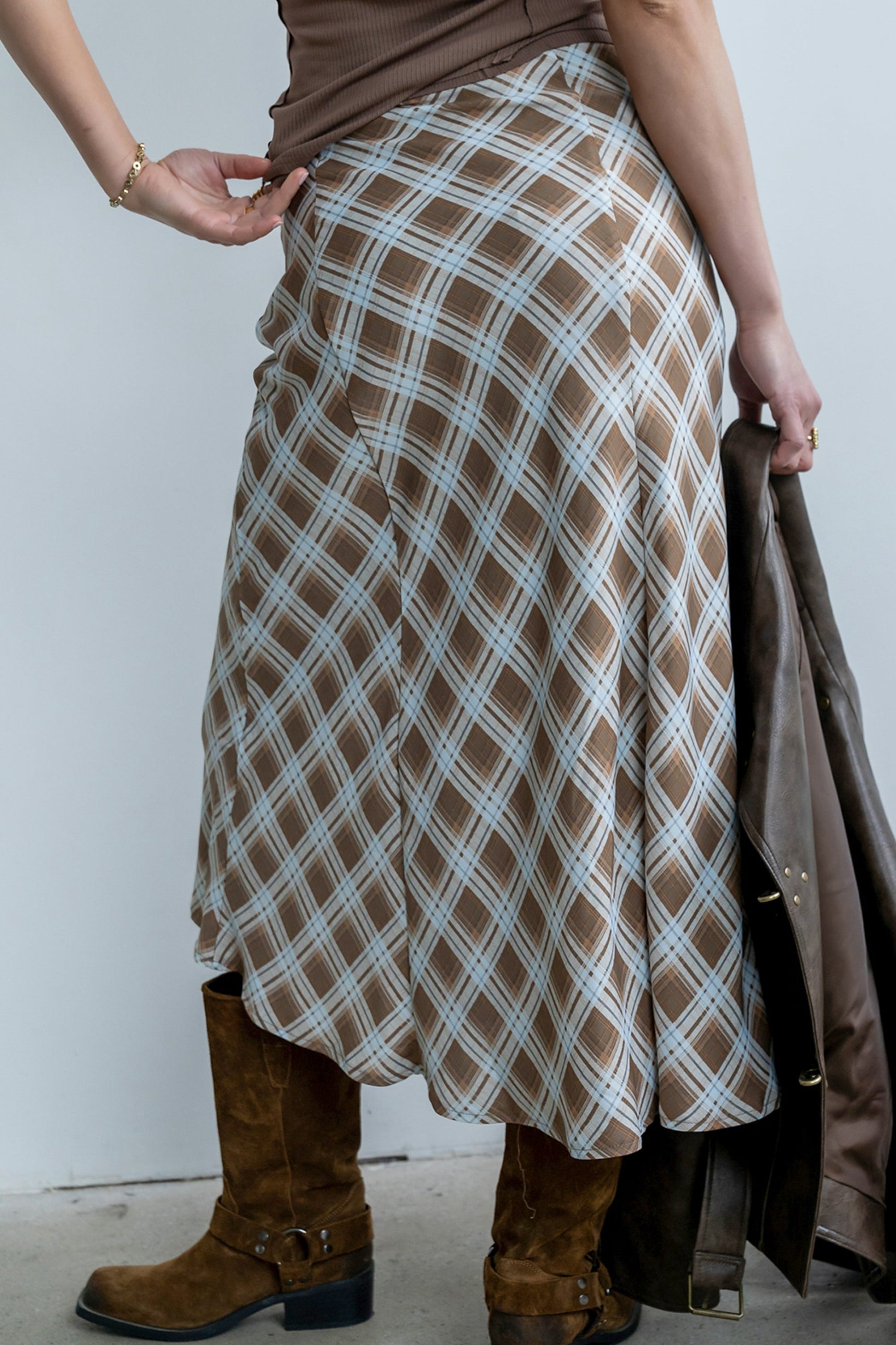 Zadie Plaid Maxi Skirt