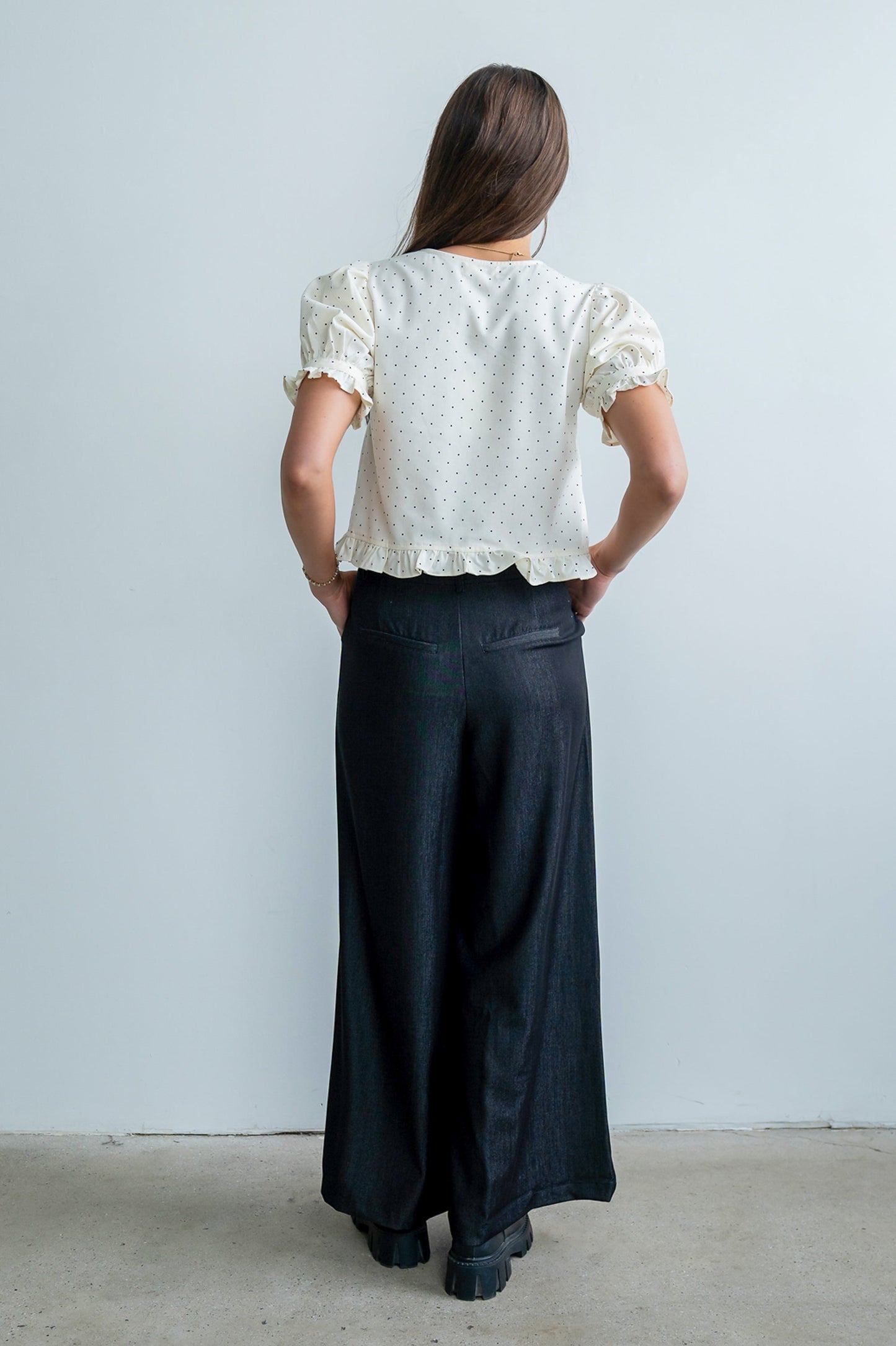 Jessie Polka Dot Blouse in Cream