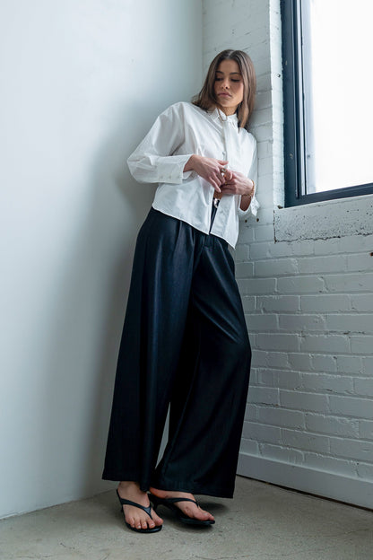 Joey Pleated Pants in Black