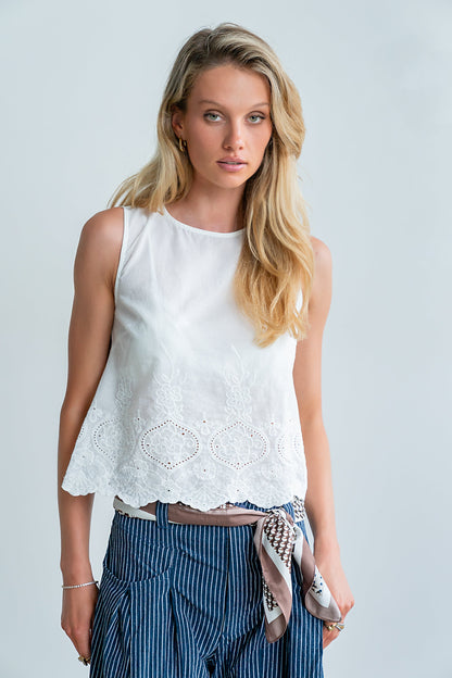 Miley Embroidered Tank Top