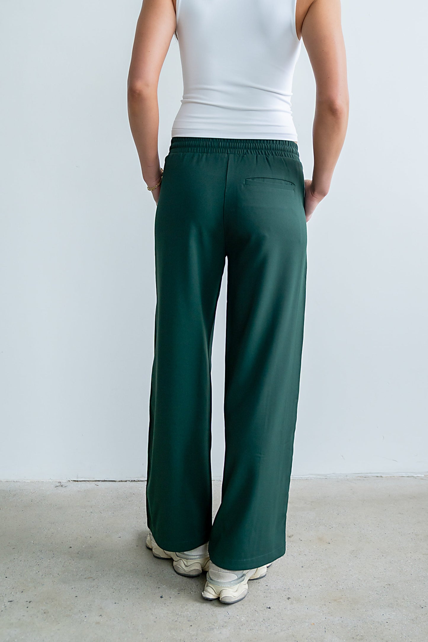 Emily Striped Wide Leg Pants in Green