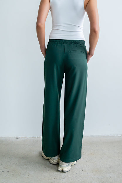 Emily Striped Wide Leg Pants in Green