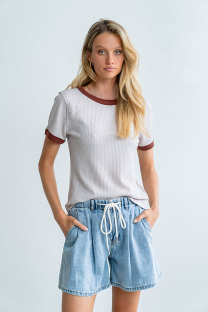 Franky Waffle Knit Top
