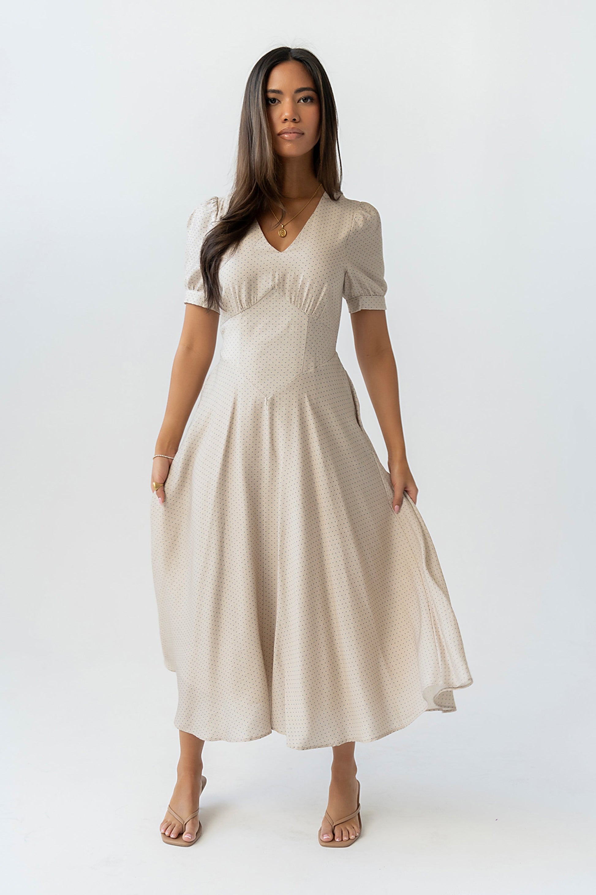 Ulani Polka Dot Midi Dress
